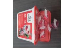 China 12g Red Pomegranate Scented Washing Machine Laundry Detergent Pods Plastic Box Package supplier