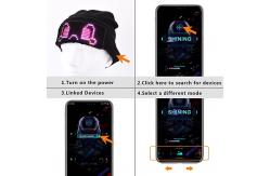 China LED Display Hat Lighting Beanie Cap Bluetooth APP Programmable supplier