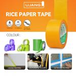 Resist 120 Deg C High Temperature Japanese Flat Paper Washi Masking Tape For Car Repair Paint Masking Without Residue for sale