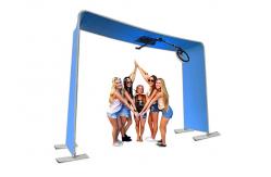 China Overhead Photo Booth Machine Automatic Top 360 Photo Booth With Flight Case supplier