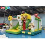 Insect Print Themed Inflatable Bounce Trampoline House With Slide for sale