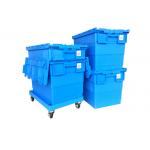 23.6' x 15.7' Storage Moving Stackable Plastic Tote Box With Hinged Lids for sale
