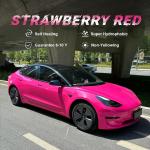 Strawberry Red Pro-Grade Color Paint Protection Film Air Release Technology & 8mil TPU PPF for Extreme Weather Protection for sale