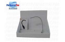 China 350gsm Desktop Counter Display CCNB Rechargeable Card Led Booklight supplier