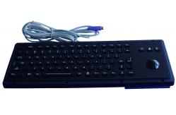 China IP65 black vandalproof Industrial Keyboard With Trackball and function keys supplier