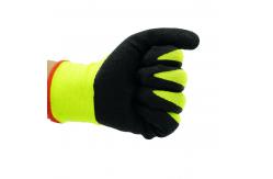 China Black Crinkle Latex Coated Gloves Waterproof Abrasion Resistant Work Gloves supplier