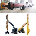 Telescopic Excavator With Clamshell Bucket With Teeth For Grabbing
