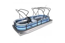 China Max Horsepower 150HP Gasoline 26 Ft Pontoon Boat 12-15 Persons Capacity supplier