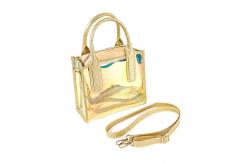 China Reusable Waterproof Transparent Iridescent Beach Bag supplier