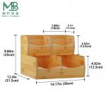 4-piece Bamboo Multi-layer Vegetable Storage Box For Kitchen