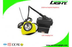 China 13600 MAh LED Miner Cap Lamp IP68 Waterproof 25000 Lux Coal Miners Headlamp supplier