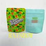 Custom digital printed 1/8 oz 1oz Soft touch material candy/cookie/seeds packaging aluminum foil mylar bags pouch for sale