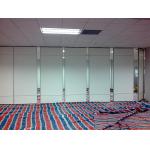 Soundproof Material Wooden Foldable Partition Wall / Aluminium Frame Sliding Room Dividers for sale