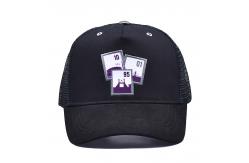 China Unisex Constructed Cotton Front 6 Panel Trucker Cap High Profile Crown supplier