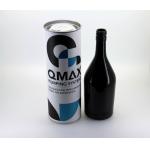 CMYK Printing Kraft Paper Cans Packaging With Silver Tinplate Lids For Wine for sale
