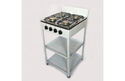 China Europe Style Table Four Burner Gas Cooker With Shelf supplier