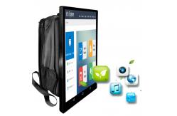 China Vertical android wifi advertising player LCD signage walking billboard poster digital display backpack supplier