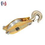 Round Eye Type 3t Cable Pulley Blocks Steel Transmission Line Stringing Tools for sale