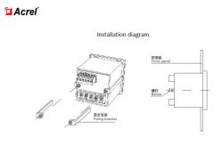 China 75*75mm Digital 220v DC Energy Meter For Solar Panels PZ72L-DE supplier