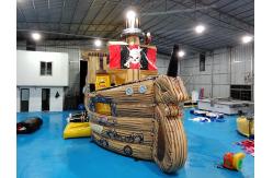 China Customized PVC Inflatable The Pirate Ship Inflatable Obstacle Course Playground supplier