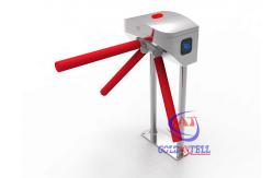 China Semi - Automatic Tripod Turnstile Gate AC220V/110V With ZKteco Access Control System supplier