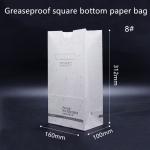 Biodegradable Flat Bottom Wax PE Coated Lined Kraft Paper Bags For Cookies for sale