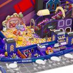 China Explore Universe With Space Themed Indoor Playground Blue White Pink Color manufacturer