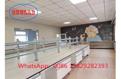 China Customizable Fire Resistant Chemistry Lab Benches with Multi Cabinets and Excellent Customer Service supplier