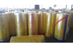 China Logo Custom Printed Bopp Jumbo Tape , Wide Packing Tape Jumbo Roll Polypropylene Film supplier