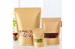 China 1oz 3.5×5.5inches Kraft Paper k Bag With Window Compostable supplier