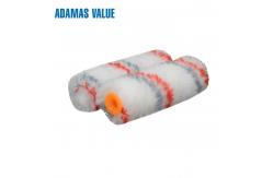 China Circular Knitted Mini Roller Paint Brush White With Red And Gray Stripe supplier