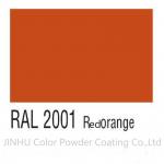 High Temperature RAL 2001 Red Orange Polyester Powder Coating For Instruments