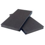 Grooved Gray Composite Deck Boards WPC Decking Anthracite 150mm for sale