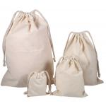 Promotional Cotton Canvas Drawstring Bags Reusable For Gift Packaging for sale