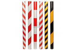China Reflective Tape White and Red Strip Reflective Tape Red White Diagonal Reflective Strip supplier