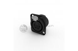 China XLR  Audio Power Female Socket Connector 4 Pin Microphone IP40 supplier