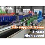 Heavy Duty Silo Column Roll Forming Machine With Tracking Punching And Hydraulic Cutter for sale