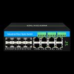 16 Port Managed Industrial Ethernet Switch 8RJ45+8SFP POE Switch With 4*RS485+2*CAN BUS for sale