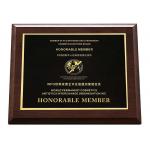Personalized Solid Blank Wooden Shield Plaque With Custom Metal Decoration