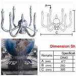 Chrome Pool Fountain Accessories 1.5 DN40 Rotating Nozzle