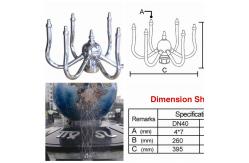 China 1.5 Brass Chrome Fountain Pool Using Garden Rotating Fountain Nozzle Water Sprinkler supplier
