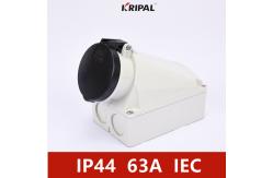 China IP44 4P 63Amp Industrial Power Socket Wall Mounted IEC standard supplier