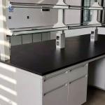 Modern White Lab Wall Bench High Durability