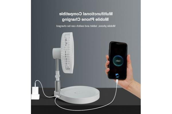 LED Light Portable Desktop Retractable Folding Fan Multifunctional USB Rechargeable