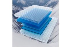 China 4mm 4*8 Feet Blue Polycarbonate Hollow Sheet With Honeycomb Structure supplier