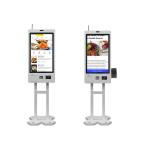 23Inch Automatic Self Service Ordering Kiosk , Bill Payment Kiosk With QR Scanner