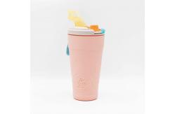 China Reusable Duckbilled Custom Plastic Sports Bottles With Silicone Handle supplier
