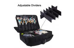 China 3 Layer Polyester Artist Brush Box With Adjustable Dividers supplier