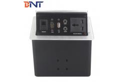 China Conference Desktop Power Sockets , Pneumatic Table Pop Up Socket Box supplier