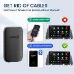 A2A Wired Android Auto To Wireless Android Auto Ai Box Dongle For Online Navigation Music Playback for sale